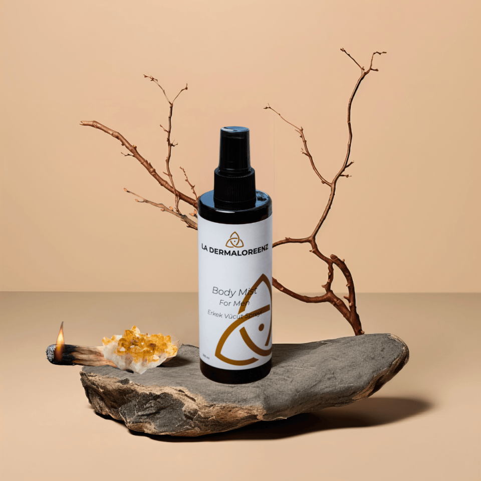 Erkek Body Mist – Sandal Ağacı Kokulu, Eril Enerjiyi Dengeleyen Kalıcı Doğal Vücut Spreyi | La Dermaloreenz
