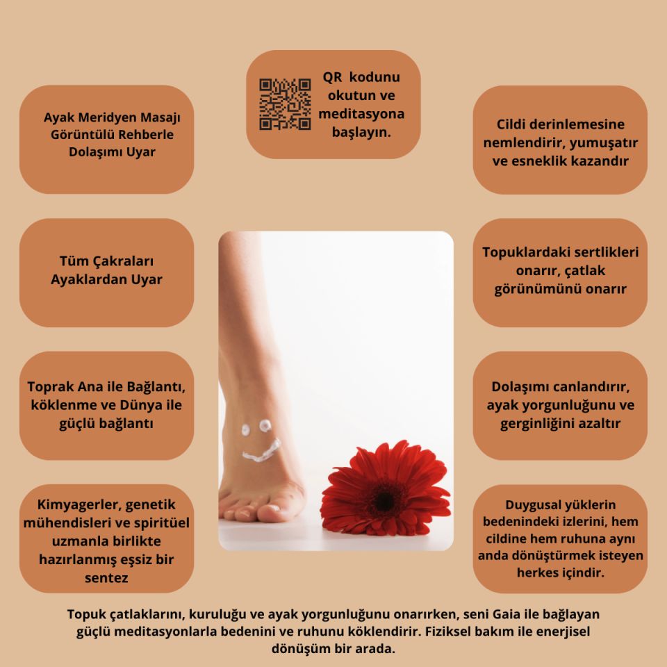 Ayak Bakım Kremi | Meridyenler, Topraklanma, Refleksoloji & Ayak Çakrası Aktivasyonu | La Dermaloreenz